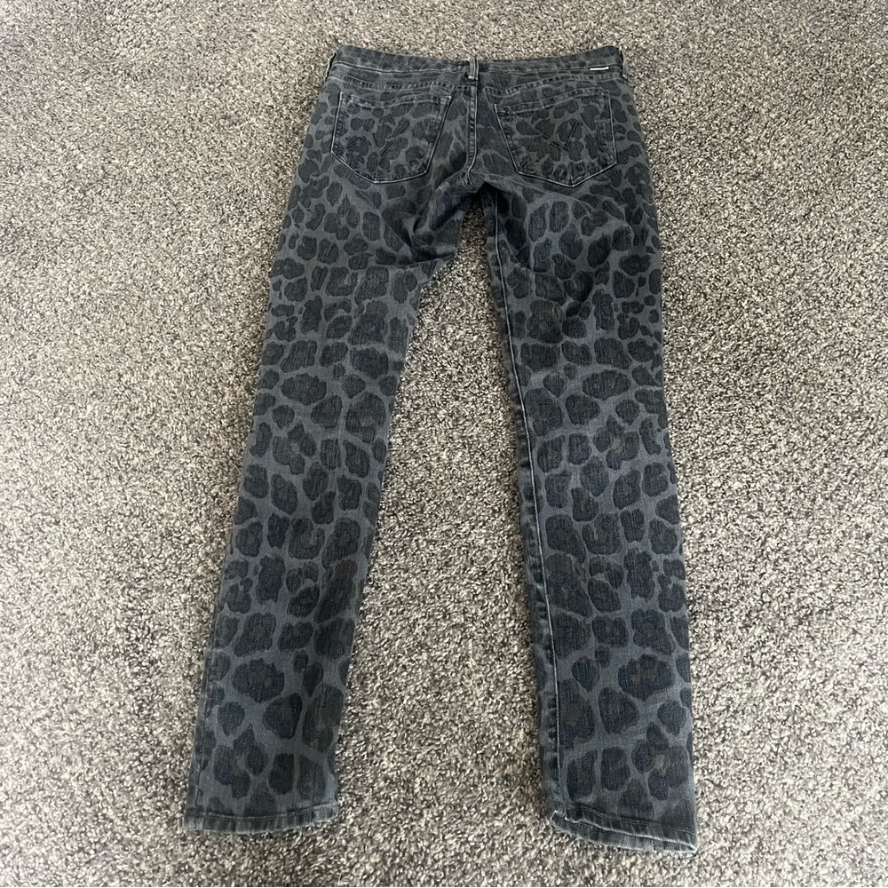 Mother The Looker Paw Animal Print Jeans Size 27 View 4
